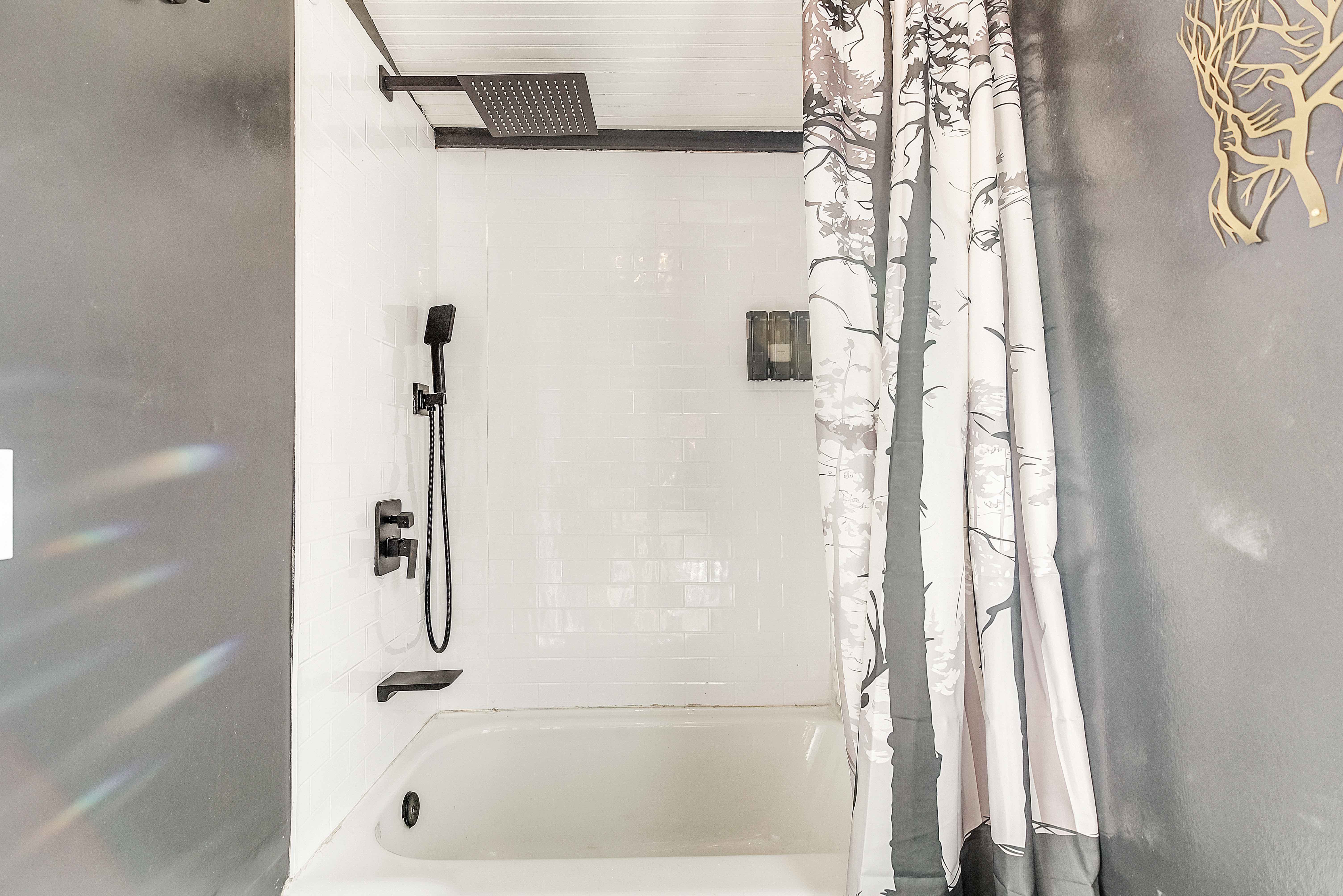 Rain Shower and Bathtub